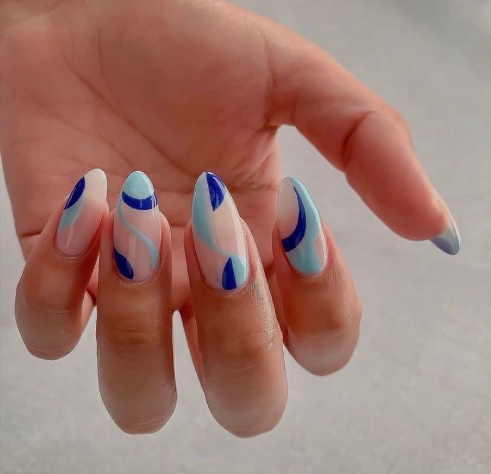 Moda Nails art azul 