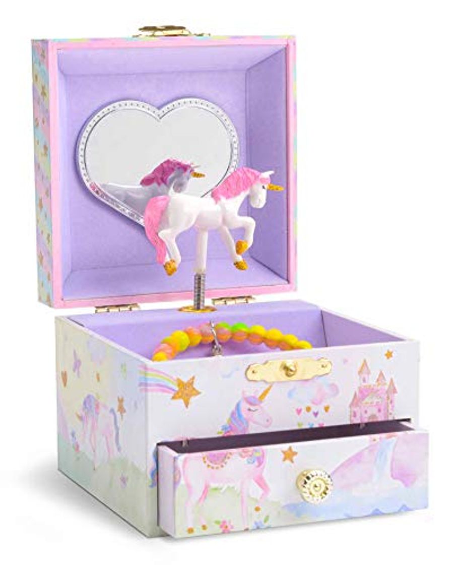 Lugar Jewelkeeper - Caja Joyero Musical con Unicornio Arco Iris y Estrellas de