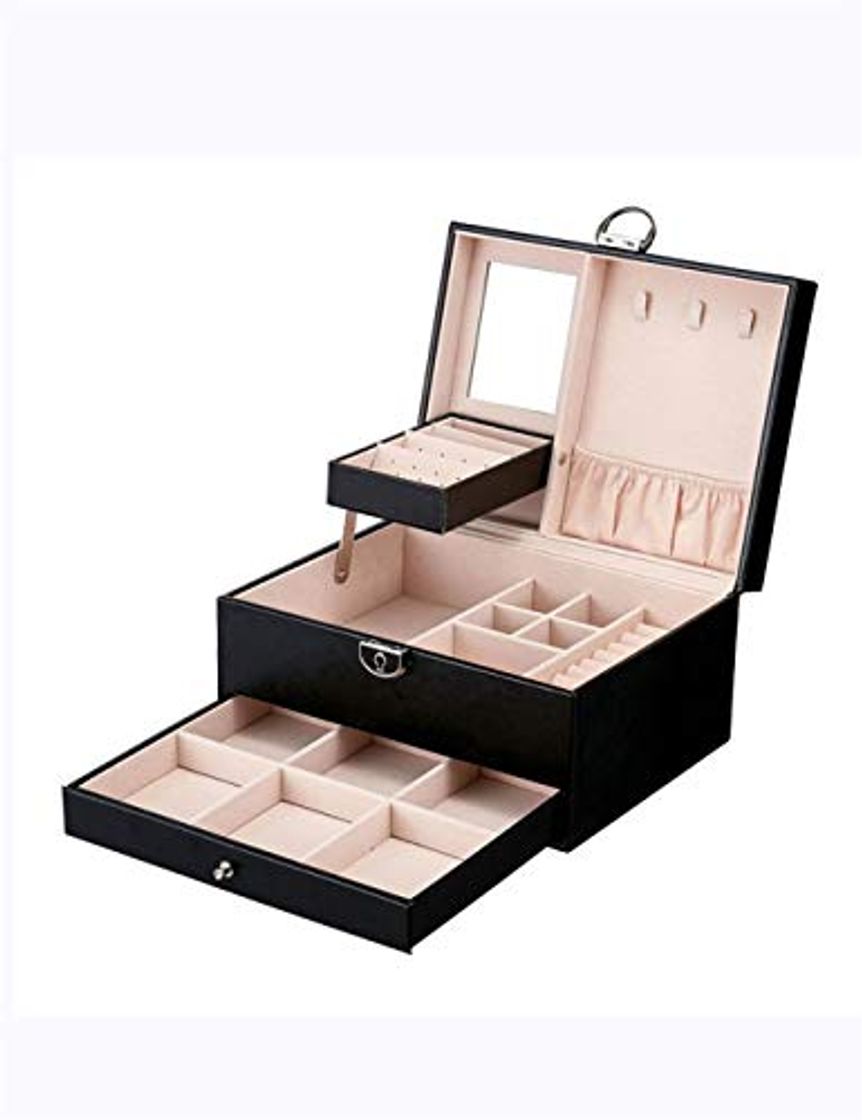 Producto WSQJPEH888 Joyero for Dama, Caja de Almacenamiento de 2 Capas for joyería,