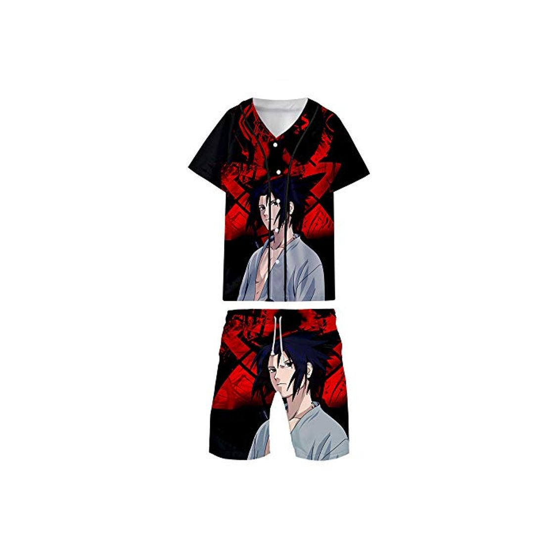 Products Naruto Camiseta Suave versión Coreana para Hombre Camisa Hawaiana de Manga Corta