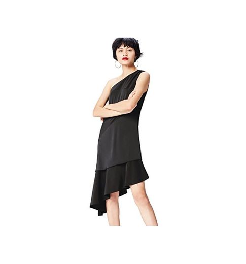 Marca Amazon - find. Vestido Midi con un Hombro al Aire Mujer,