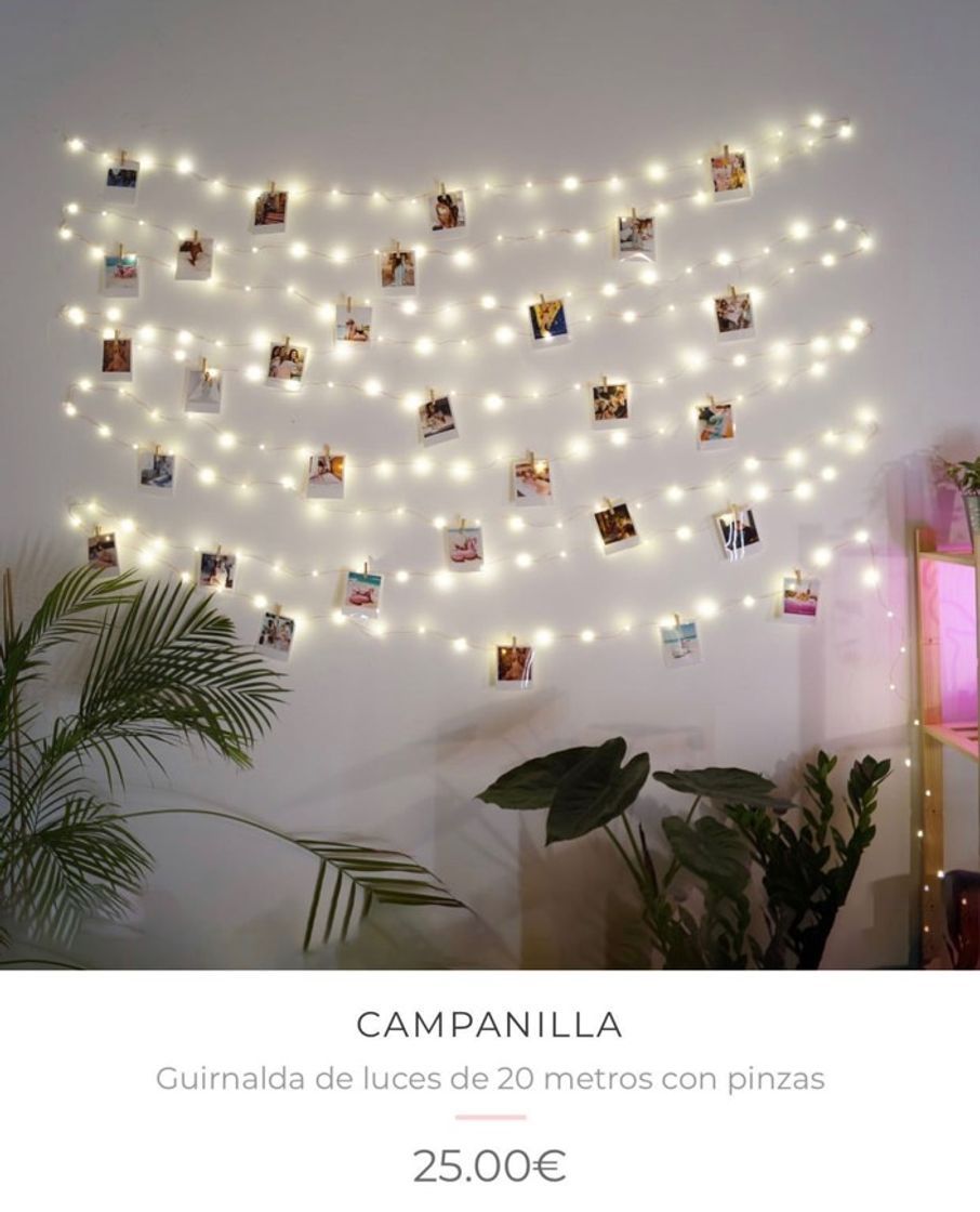 Product Guirnalda de luces de 20 metros con pinzas – Flamingueo