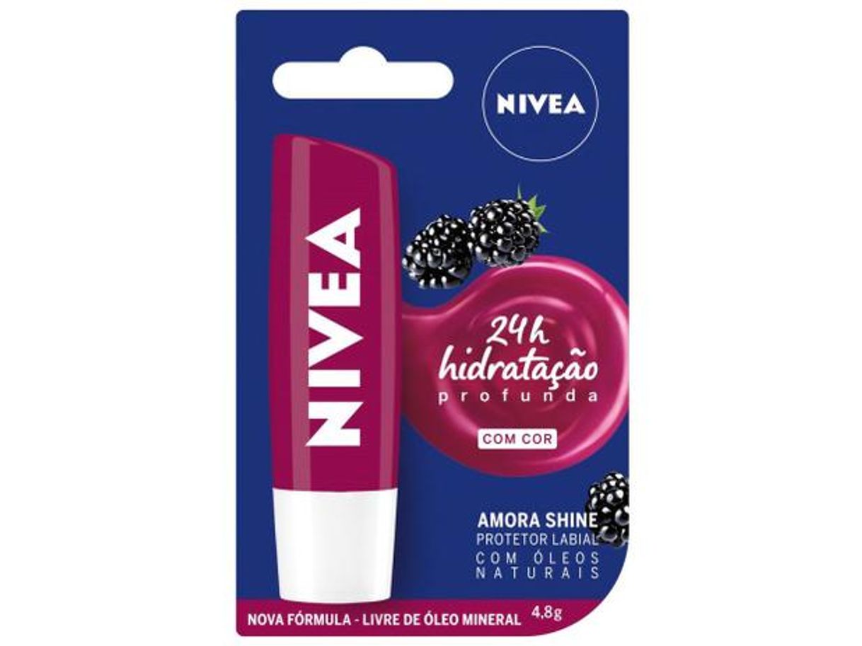 Moda Hidratante Labial Nivea Amora Shine Hidratação Profunda 4,8g