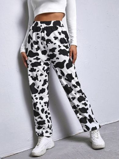 Cow Print Joggers 