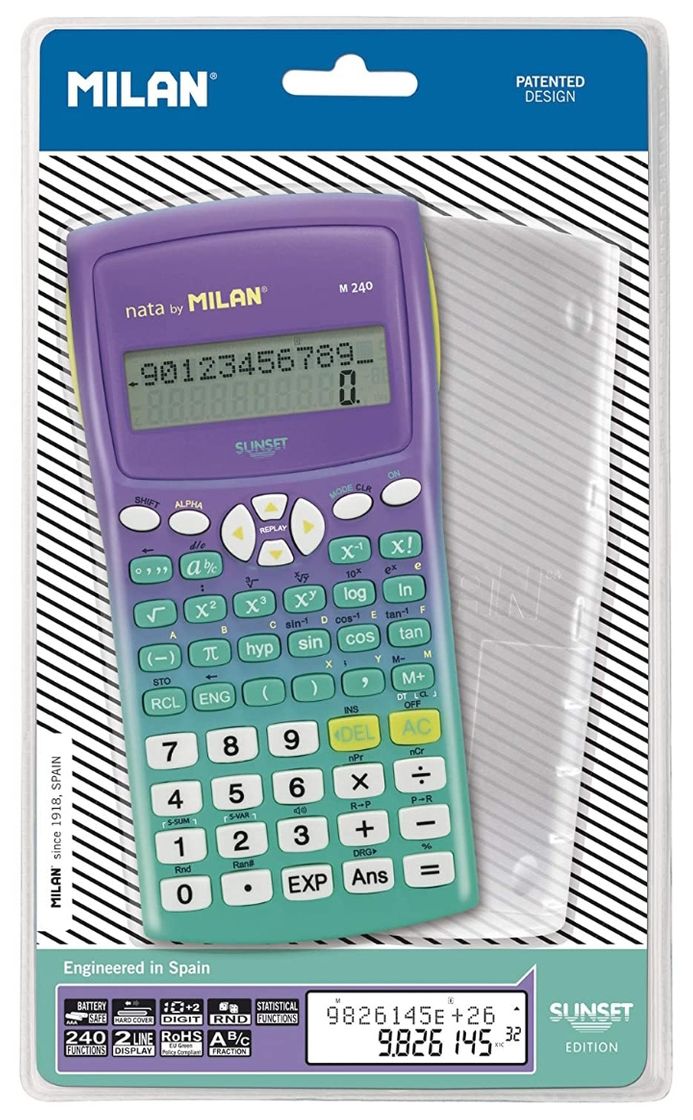 Productos Calculadora científica Milán M240 Sunset Verde