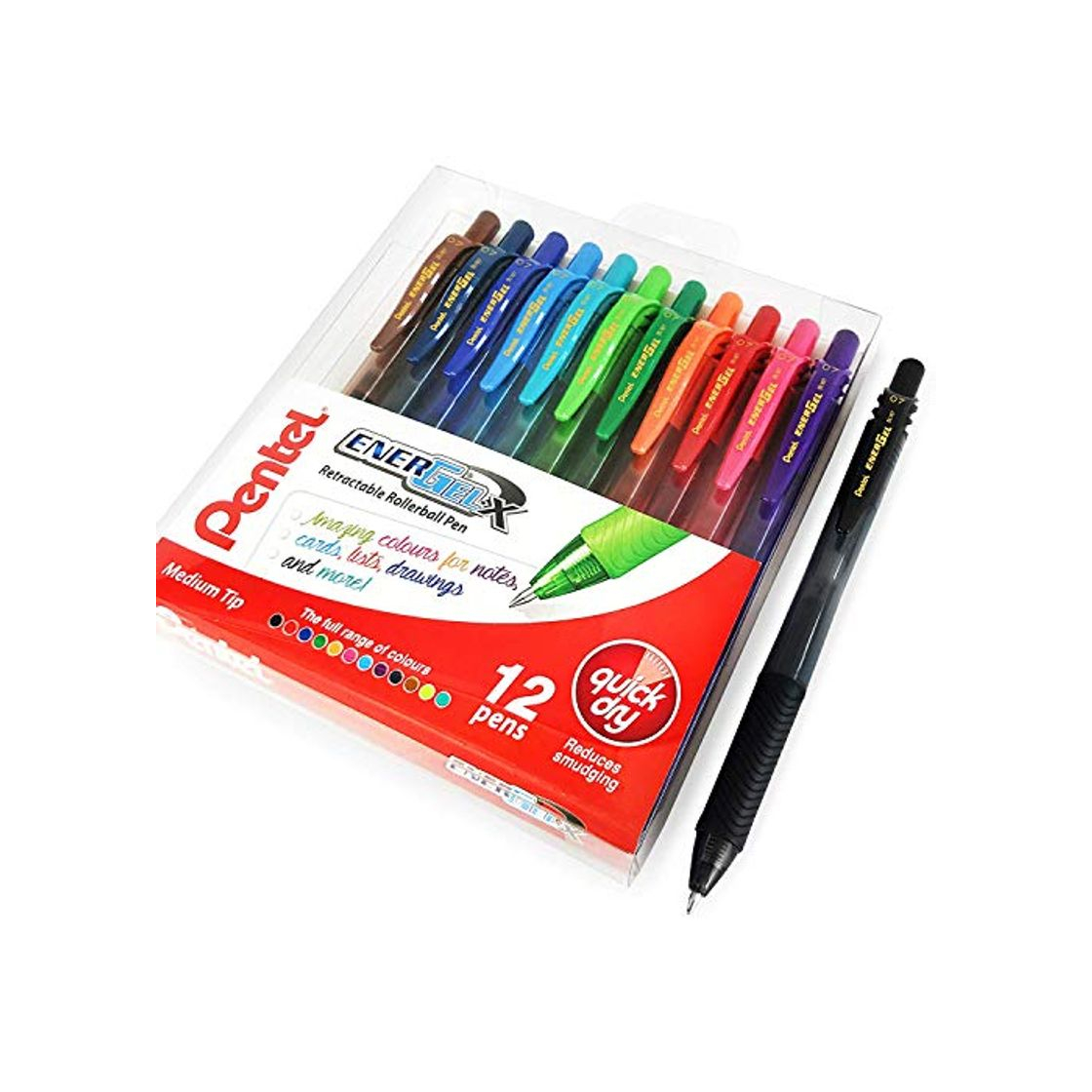 Producto Pentel Energel X BL107 Retráctil Gel Punta Redonda Plumas