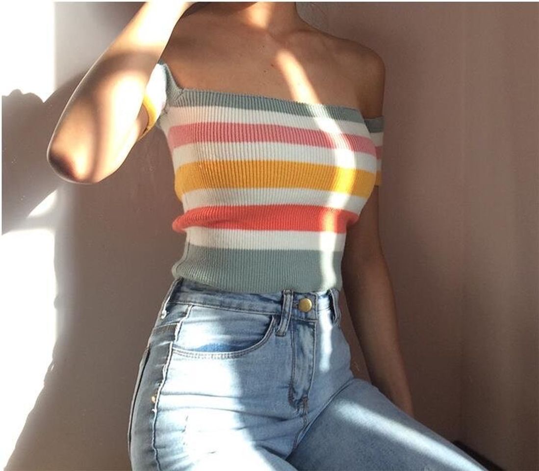 Moda Striped Cropped