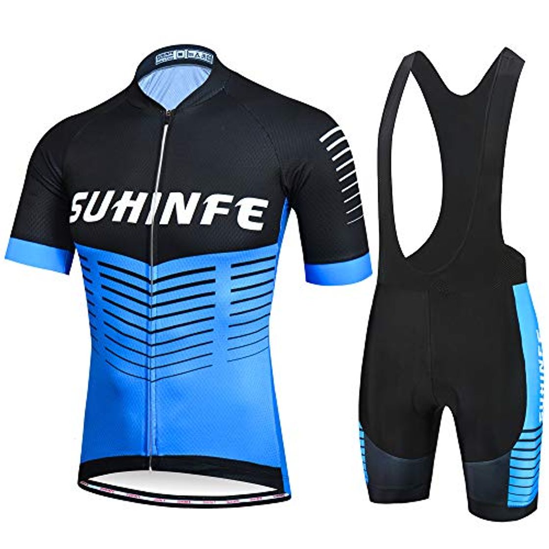 Social SUHINFE Ciclismo Maillot y Culotte Pantalones Acolchado 5D para Verano Deportes al