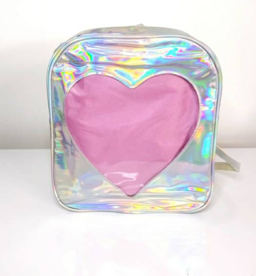 Moda Bolsa Holográfica Heart