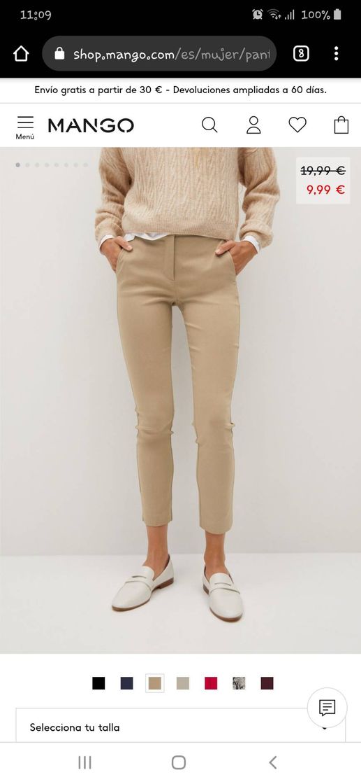 Moda Pantalón skinny crop - Mujer | Mango