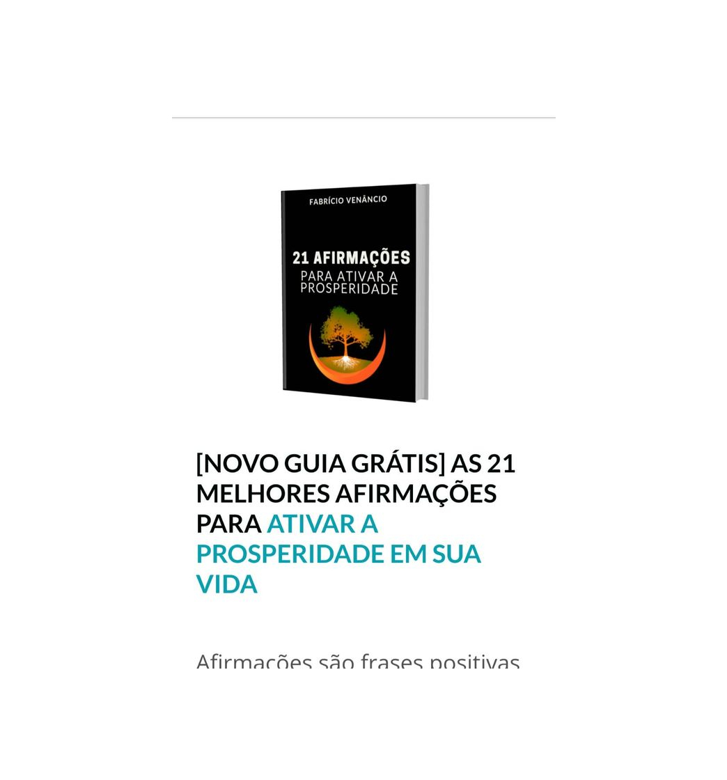 Product Recomendo o Ebook gratuito 21 afirmações