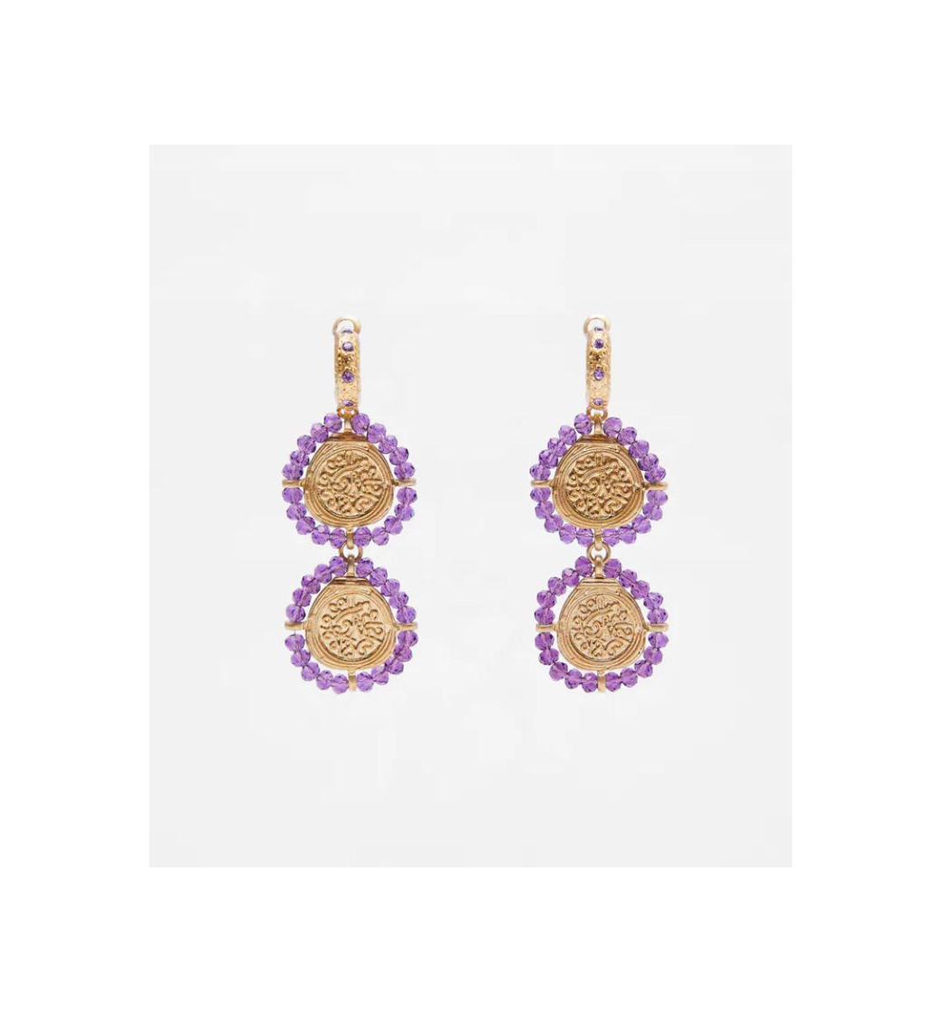 Moda pendientes moneda