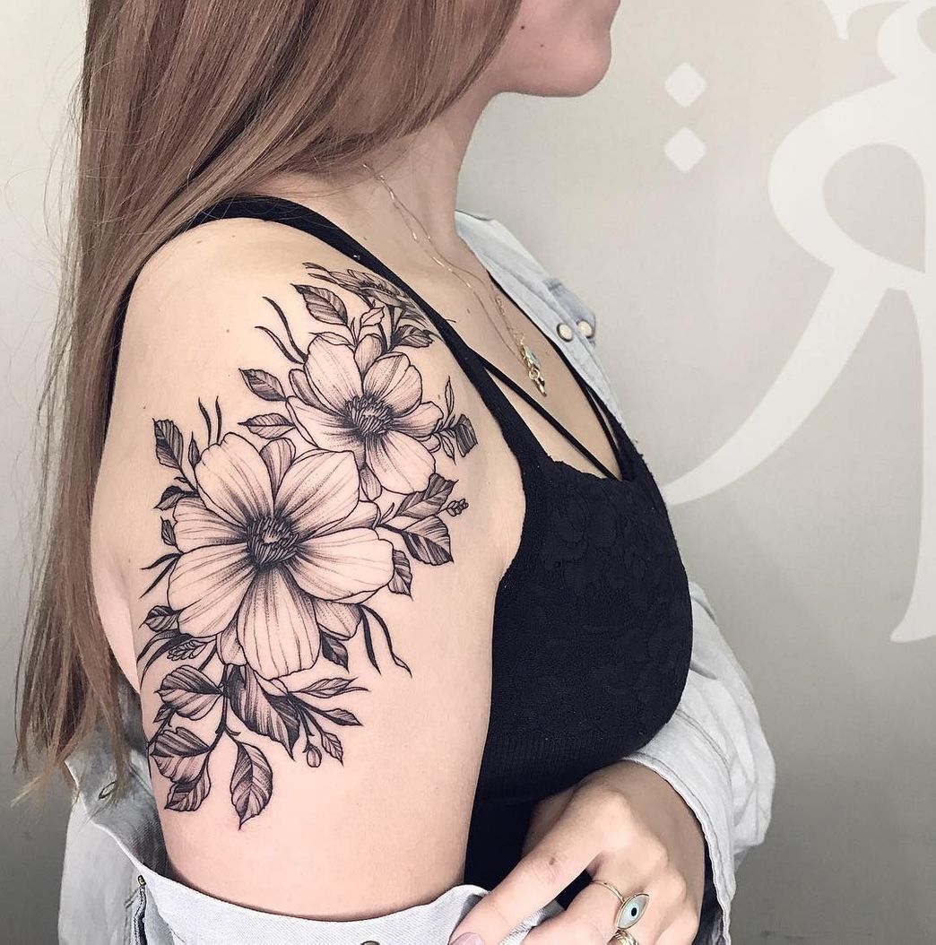 Moda Tatuagens de flores