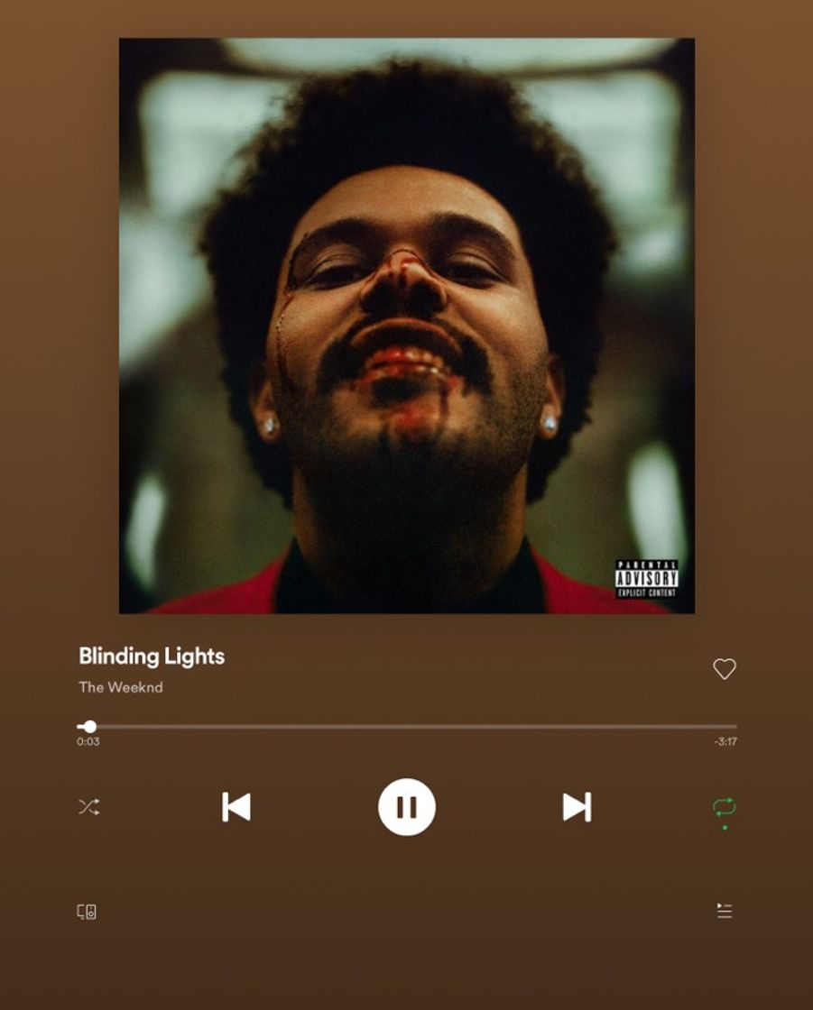 Canción Blinding Lights - The Weeknd 