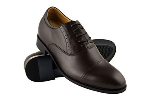 ZERIMAR Zapatos con Alzas Interiores para Caballeros Aumento 7 cm