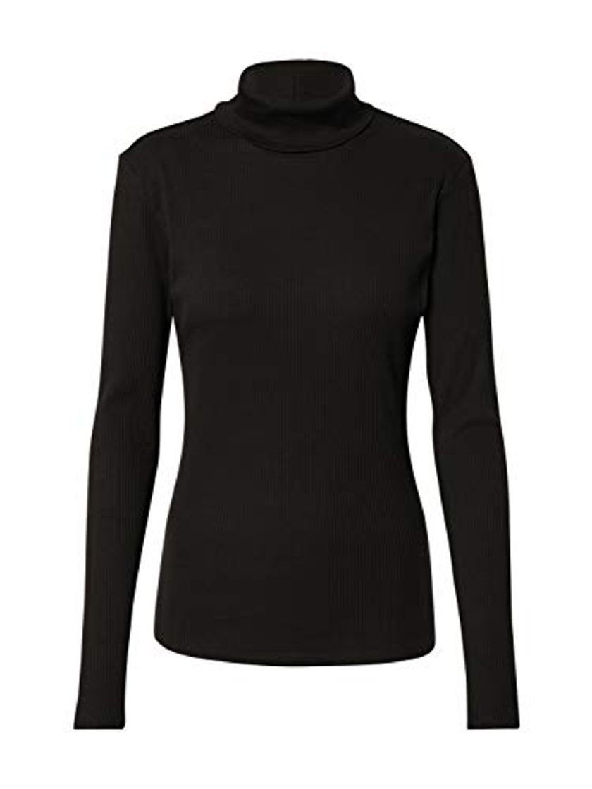 Fashion Gestuz Rollagz Rollneck Camiseta Cuello Alto, Negro