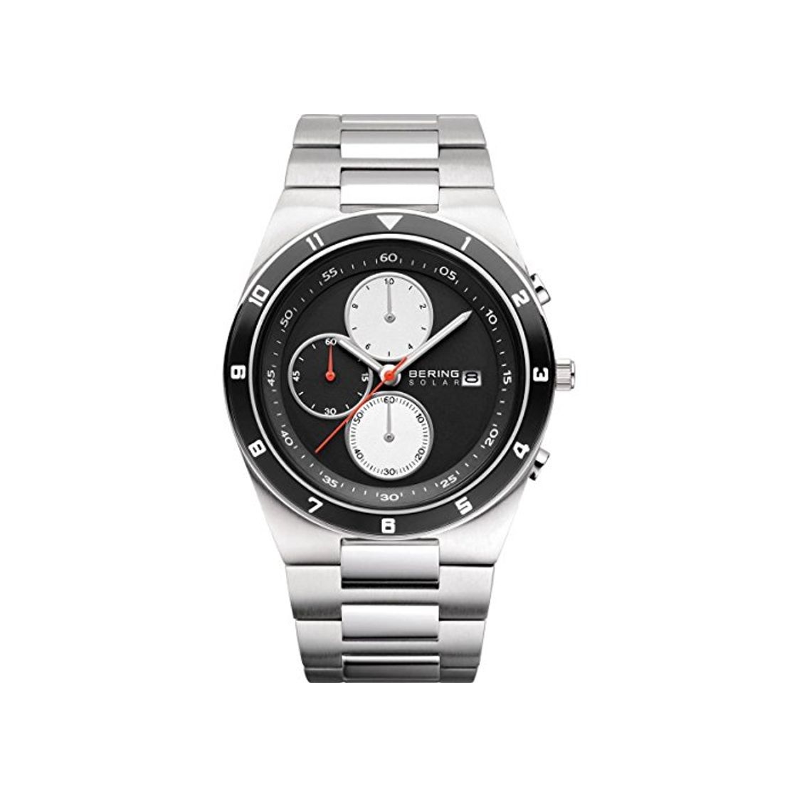 Social BERING Reloj Analógico para Hombre de Energía Solar con Correa en Acero