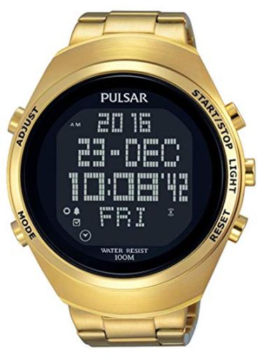 Pulsar Reloj Digital para Unisex de Analogico con Correa en Chapado en Acero Inoxidable PQ2056X1