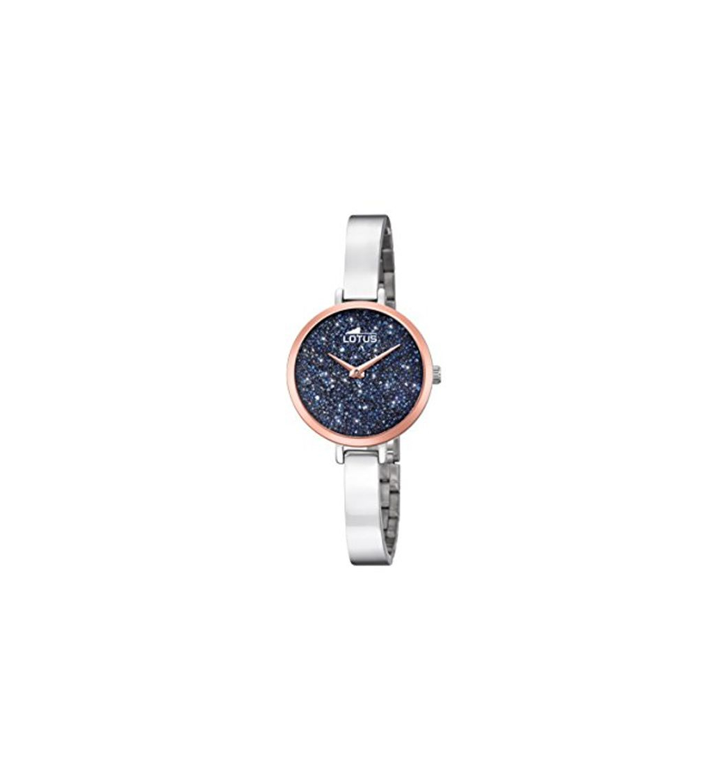 Moda Lotus Watches Reloj Análogo clásico para Mujer de Cuarzo con Correa en