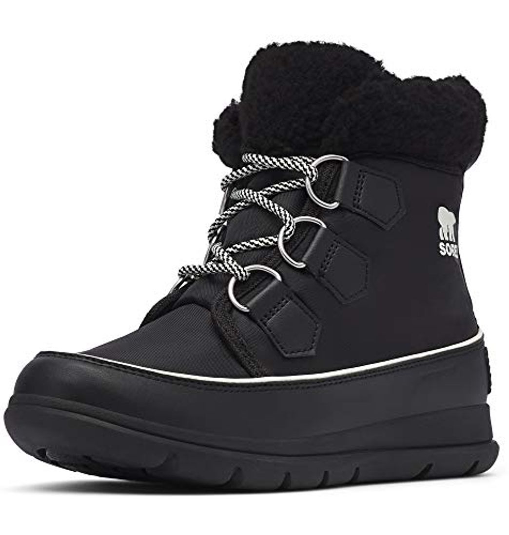 Moda Sorel Explorer Carnival, Botas para Nieve para Mujer, Negro