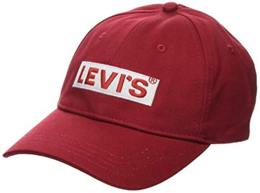 Levi's Levis Footwear and Accessories Box Tab Cap Gorra, Rojo