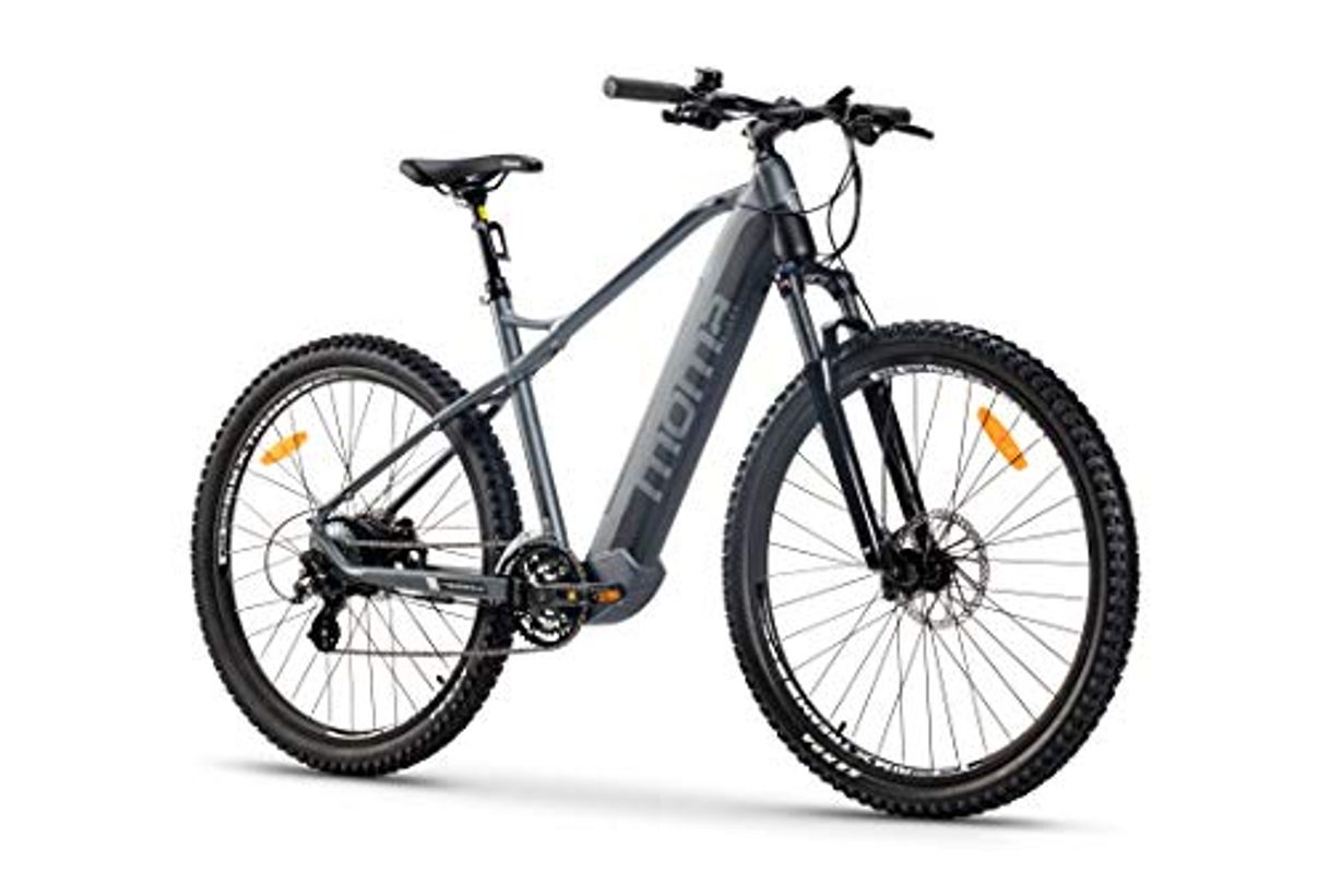 Lugar Moma Bikes Bicicleta Eléctrica E-MTB 29", Shimano 24vel, frenos hidráulicos, batería Litio