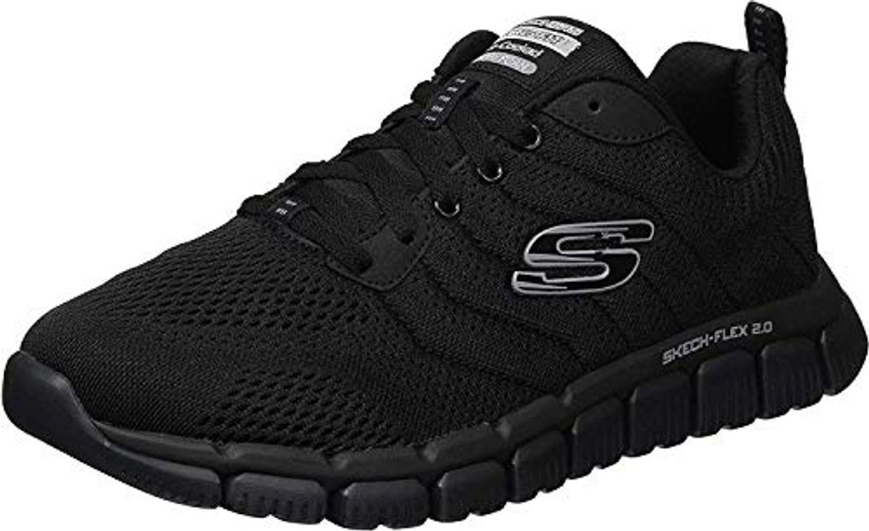 Fashion Skechers Skech-Flex 2.0, Zapatillas de Deporte Exterior Hombre, Negro