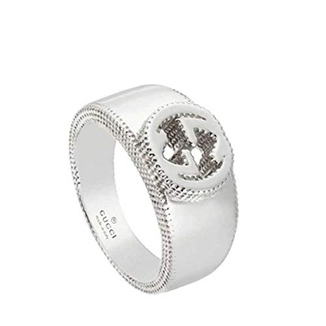 Lugares Gucci ybc479228001011 - Anillo de Plata Entrelazado 5 1/2