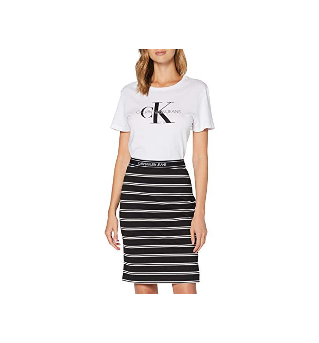 Fashion Calvin Klein Logo Elastic Stripe Milano Skirt Falda