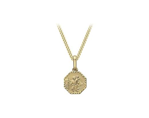Carissima Gold Collar con Colgante St Christopher de Mujer con Oro Amarillo