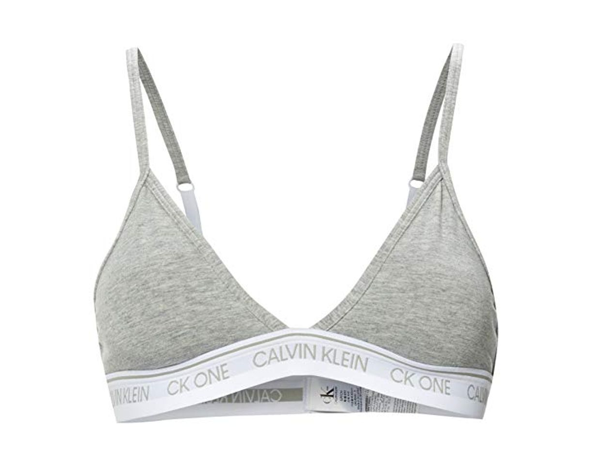 Moda Calvin Klein Unlined Triangle Almohadillas y Rellenos de Sujetador, Gris