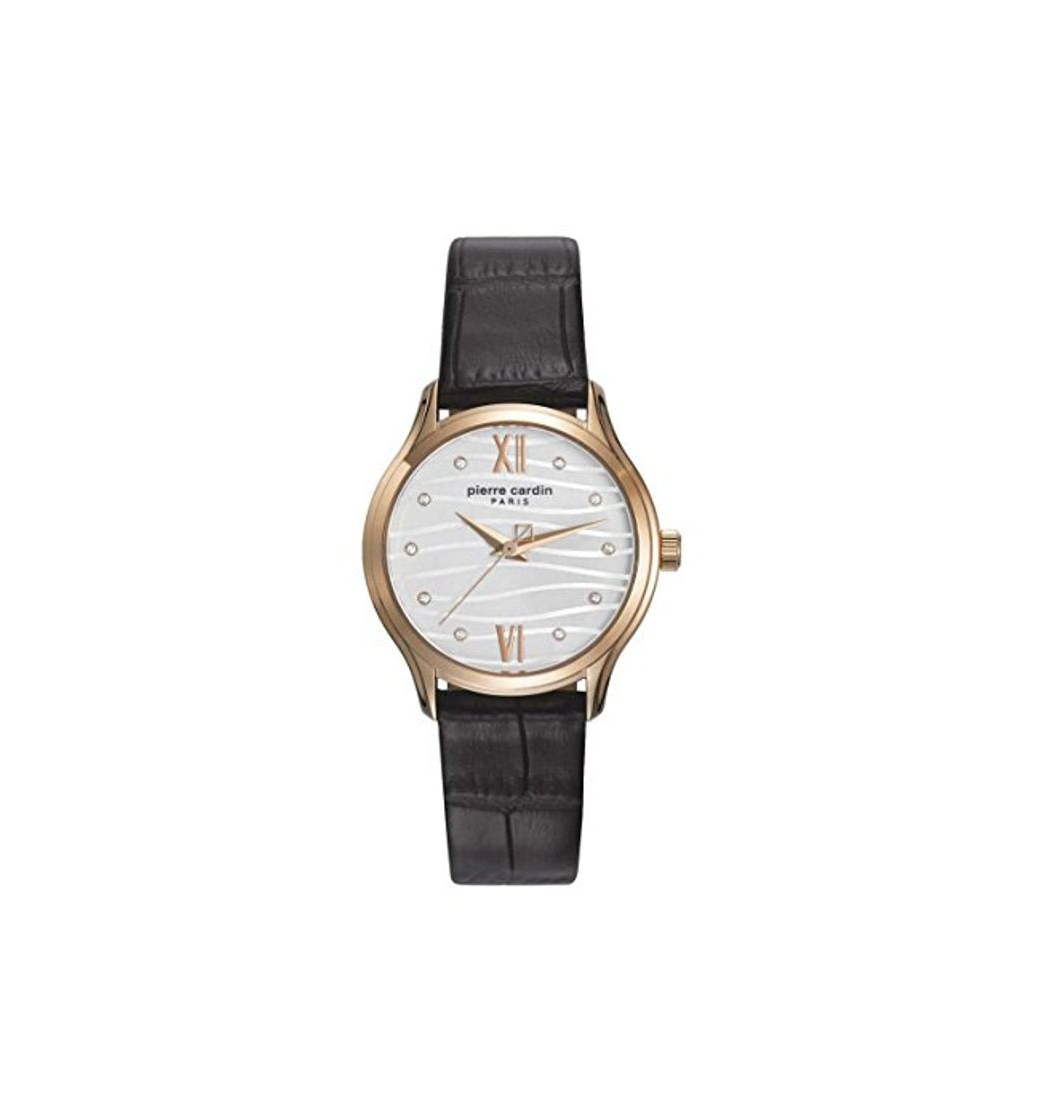 Moda Pierre Cardin Reloj Analogico para Mujer de Cuarzo con Correa en Cuero PC108162F09