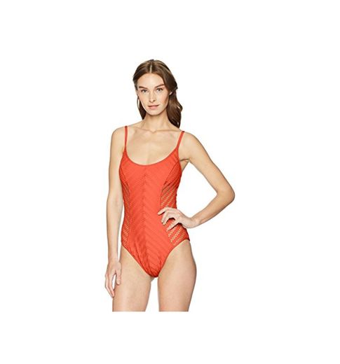Kenneth Cole New York Women's Over The Shoulder One Piece Swimsuit, Sienna