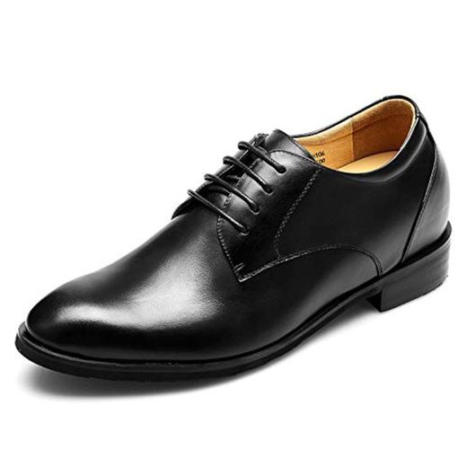 CHAMARIPA Zapatos de Oxford de cuero para hombre - 7,5 cm más