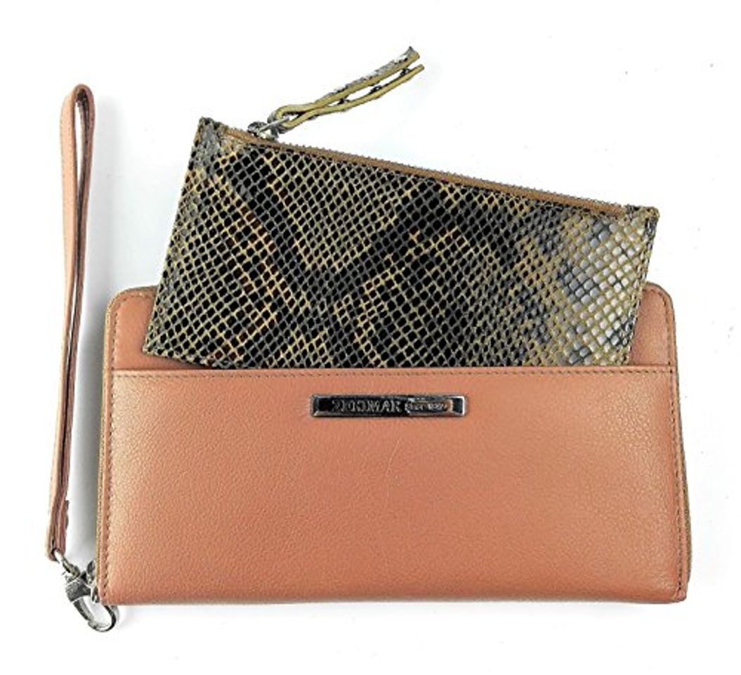 Moda Zerimar Cartera de Piel con Múltiples Compartimentos Cartera de Mujer Color Tan