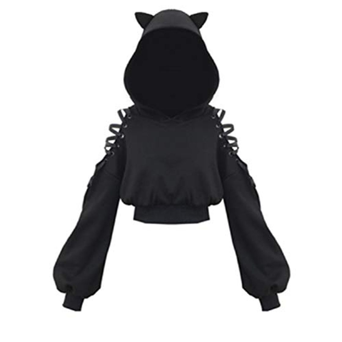 Social Sudadera de Manga Larga para Mujer, diseño de Orejas de Gato, Color
