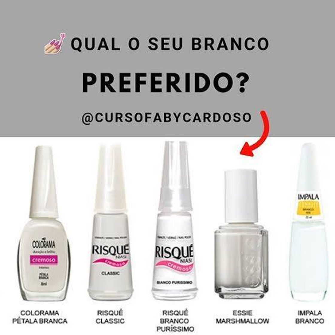 Moda Esmaltes brancos 