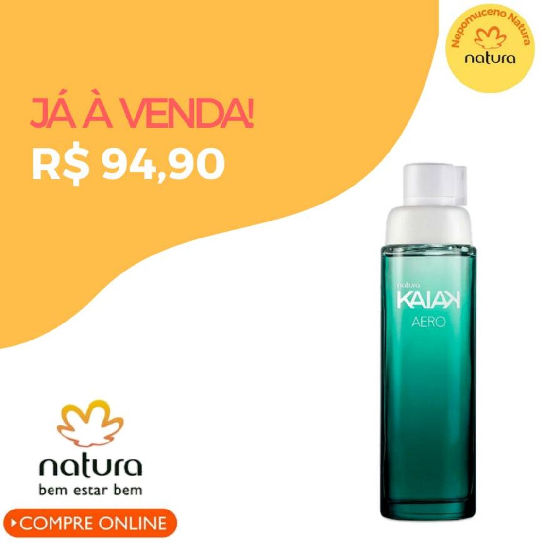 Fashion Desodorante Colônia Kaiak Aero Feminino - 100ml
