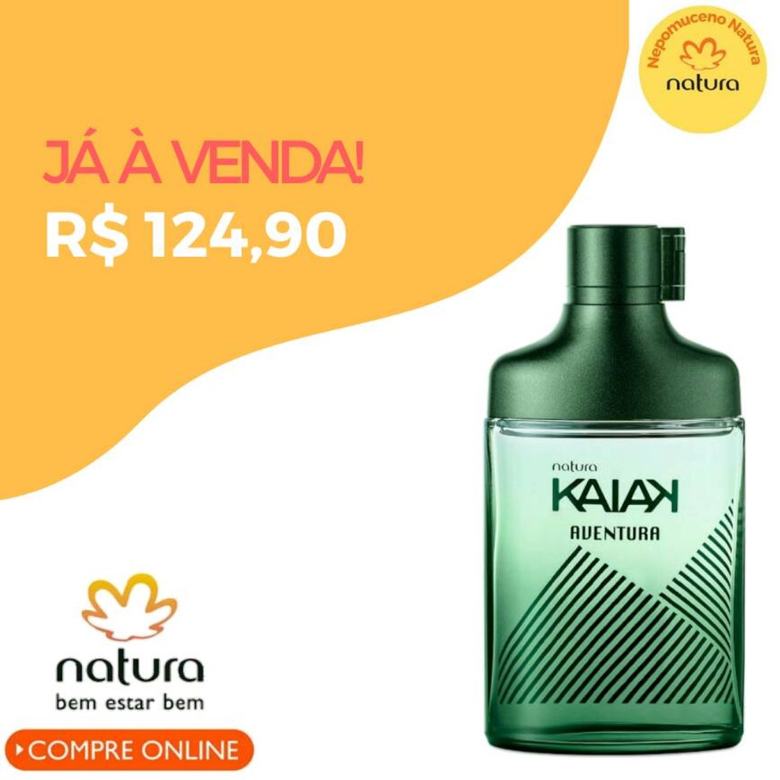 Fashion Desodorante Colônia Kaiak Aventura Masculino - 100ml
