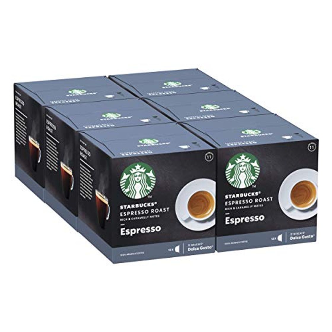 Product Starbucks Espresso Roast De Nescafe Dolce Gusto Cápsulas De Café De Tostado Intenso 6 X Caja De 12 Unidades