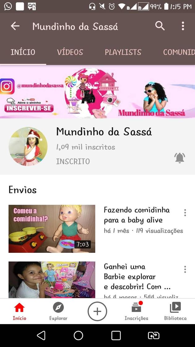 Fashion Canal infantil no YouTube