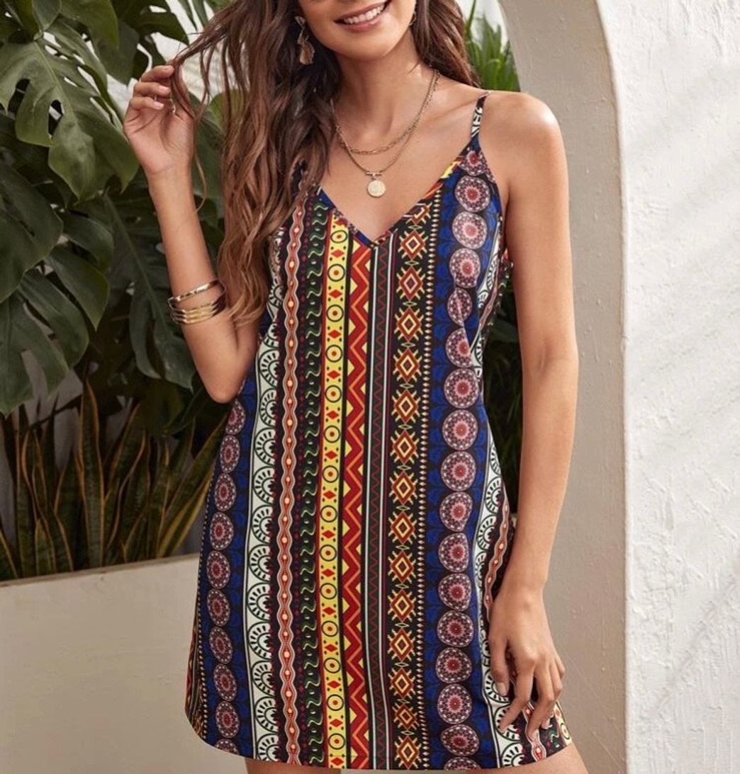 Moda Vestido SHEIN Tribal