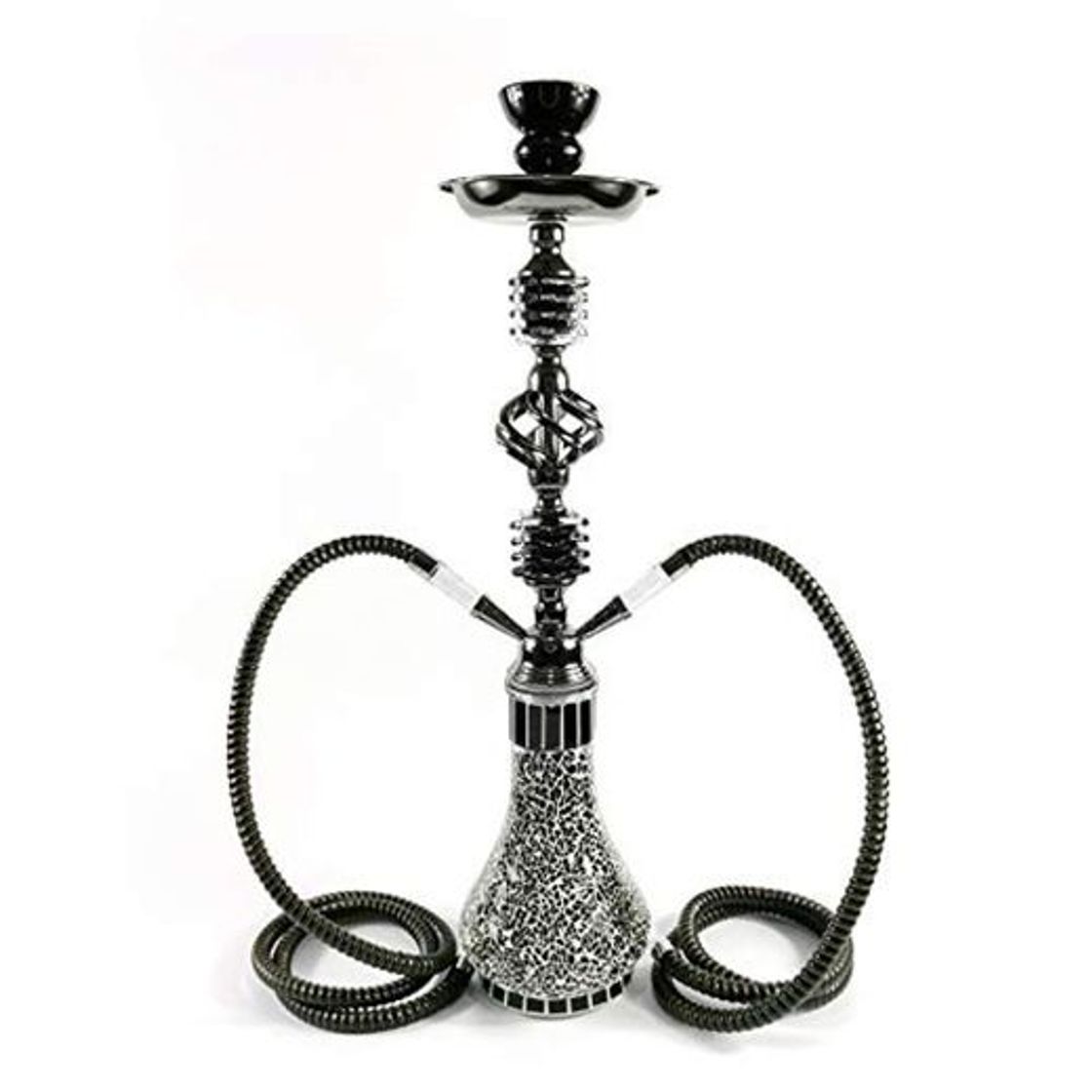 Elemento de la categoría hogar DXP Shisha Hookah 55cm 2 Manguera Cachimba Narguile agua tubo vidrio fumar