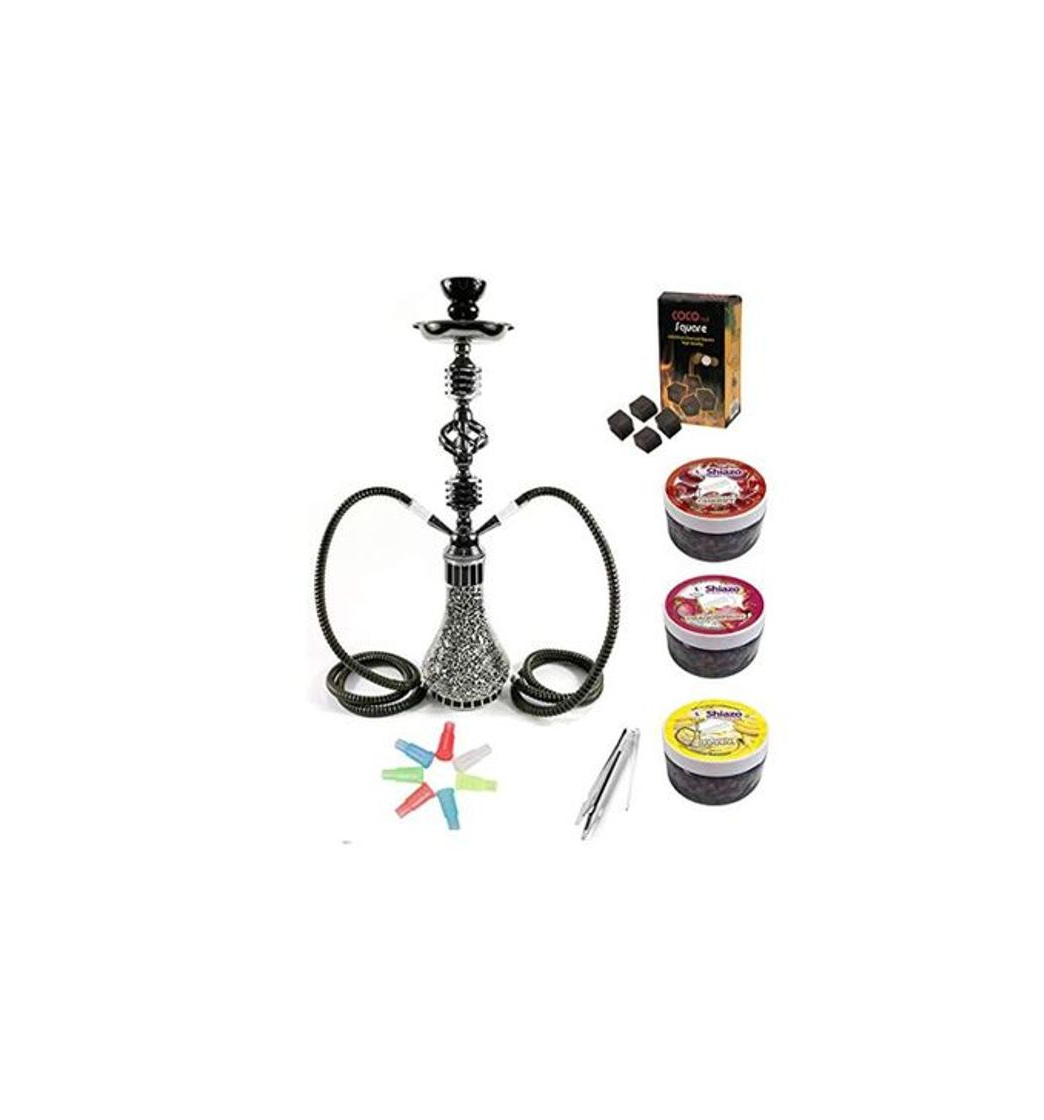 Product Kertou Shisha 55 cm 2 Manguera Hookah Cachimba Narguile agua tubo vidrio