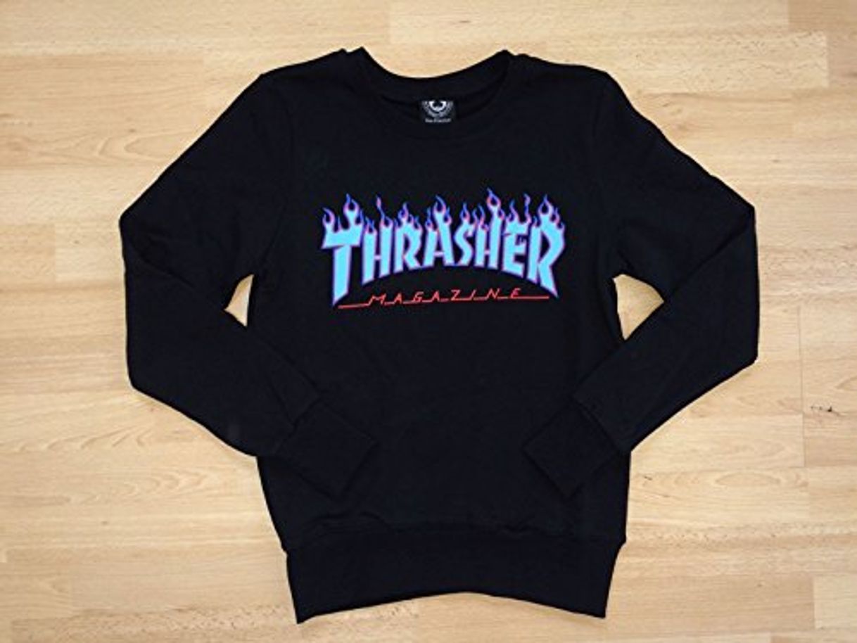 Social SUDADURA CON CAPUCHA THRASHER MAG AZUL - S
