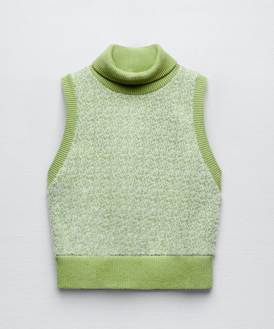 Social Top jacquard verde