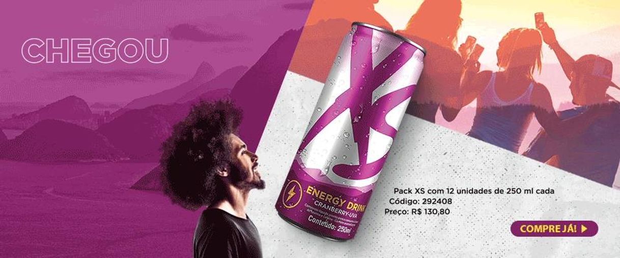 Moda XS ENERGY DRINK | PACK COM 12 UNIDADES

