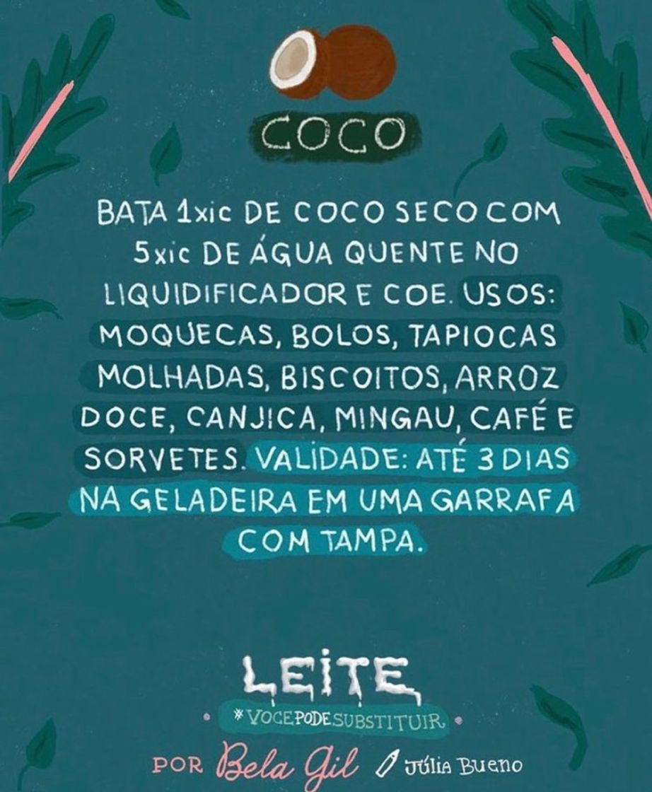 Moda Leite vegetal de coco 🥥 