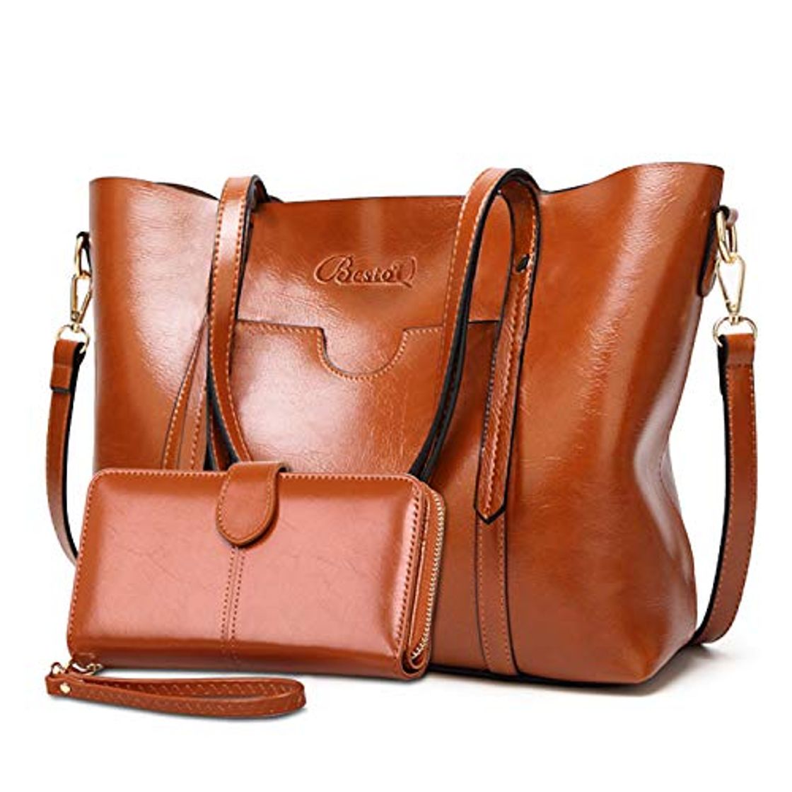 Fashion Bolsos de Mujer Bolso Bandolera Tote Grande De Hombro Bolsos PU Cuero