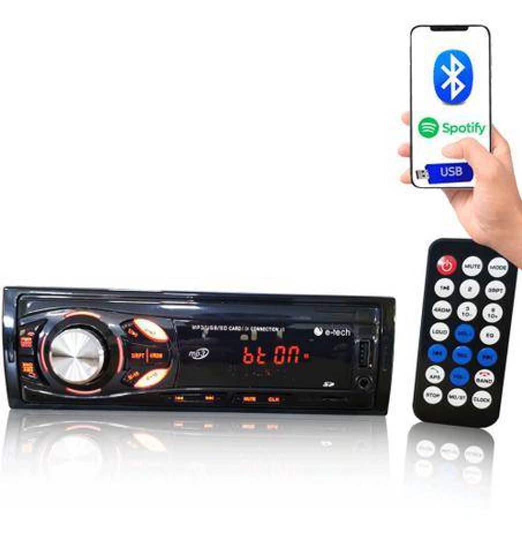 Moda Auto Radio Automotivo Mp3 Bluetooth Sd C/controle Som Carro 